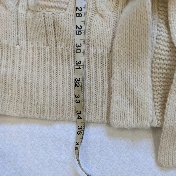 COLUMBIA Knit Long Cozy Mock Neck Button Down Cardigan Sweater Jacket - Picture 11 of 14